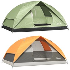 Outsunny Tenda da Campeggio 3 Posti Impermeabile e Borsa di Trasporto