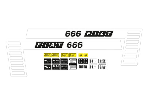Kit adesivi trattore - adesivi, 666