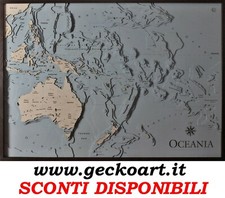 Oceania Mappa Cartina 3D