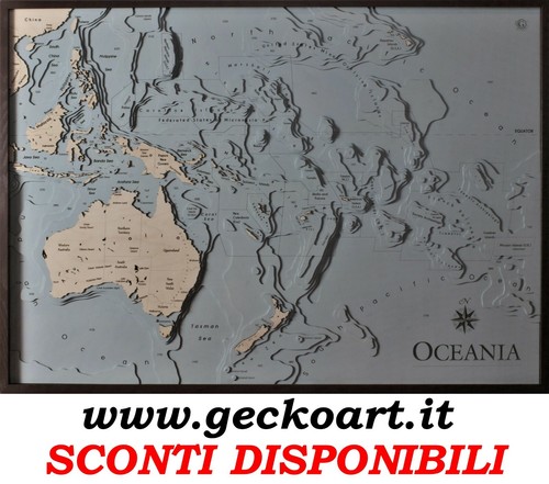 Oceania mappa cartina - mappa,