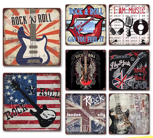 Insegna latta rock vintage - insegna,