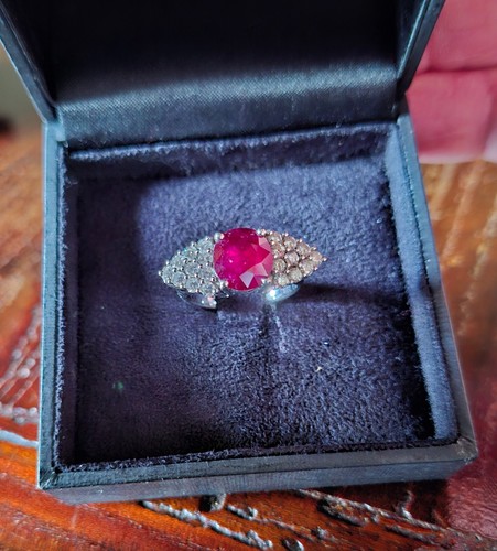 Anello rubino 4ct - , e