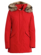 WOOLRICH Arctic Parka in Ramar Cloth con pelliccia removibile Rosso Tg. M  NUOVO