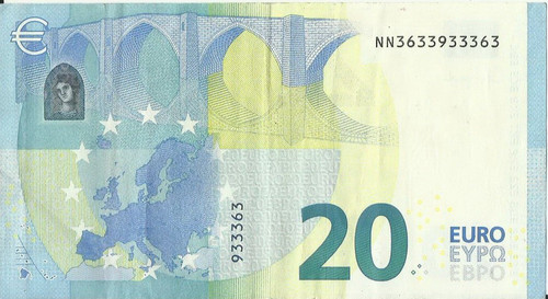 Banconota euro rara - 20,