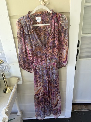 Maxi abito rosa floreale - , misa