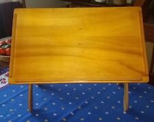 Vassoio da letto in legno, regolabile, pieghevole.