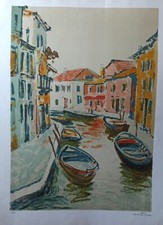 QUADRO SERIGRAFIA Ideo Pantaleoni Cm 75×56 Anno 1985