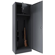 Armadio per fucili in lamiera d'acciaio con tesoretto fuciliera 10 posti grigio