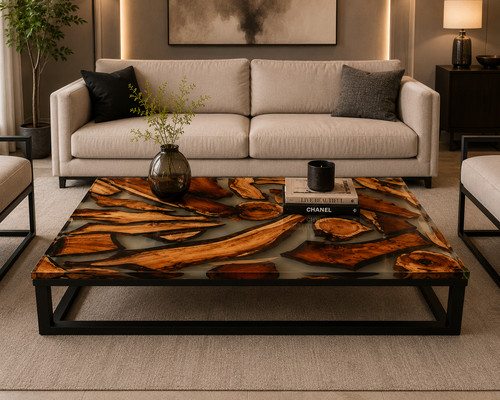 Tavolino centrale design legno