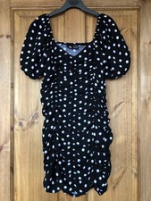 Abito Zara nero bianco a pois