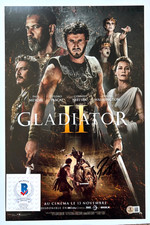 PAUL MESCAL FIRMATO GLADIATORE 2 II 11X17 POSTER FILM FOTO LUCIUS BAS