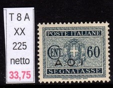 Africa Orientale italiana segnatasse del 1934 c 60  nuovi gomma integra mnh