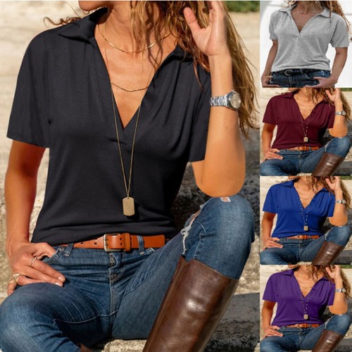 Camicetta donna casual scollo