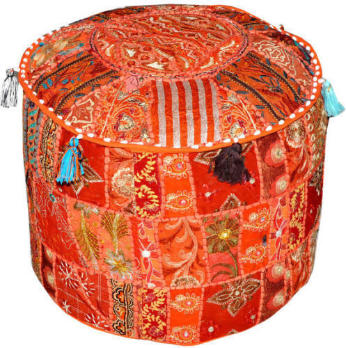 Pouf pouf ottomano arancione