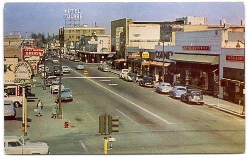 Cartolina tulare california - tulare,