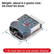 Lipo Allarme Sottotensione Batteria 1S-8S Volt Tester Checker Display LED