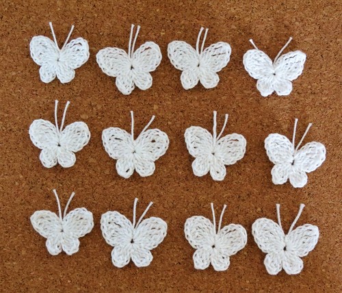Farfalle all uncinetto piccole - farfalle,