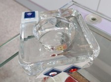 Portacandela in vetro con murrine Trasparenze Veneziane diametro cm.7x7x 2,5 h