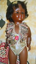 BAMBOLA CARES "DI COLORE" IN BACHELITE-CELLULOIDE ANNI 50- 60.