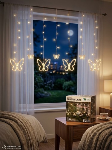 Tenda luminosa led - led, farfalle