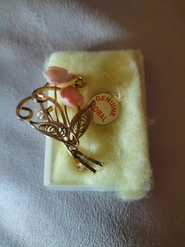 Spilla corallo rosa - spilla,