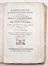 DE SIMONI Ragionamento giuridico-politico costituzione Valtellina Chiavenna 1788