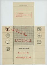 Scheda Elettorale Fac Simile