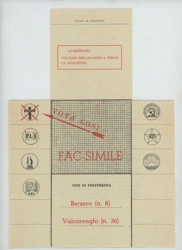 Scheda elettorale fac simile - scheda,