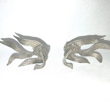 COPPIA PESCI ARGENTO MASSICCIO