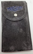 SACCHETTO PER OROLOGI VULCAIN VELLUTO GRIGIO 7X13.5mm CON PATTINA E BOTTONCINO