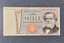 BANCONOTA MILLE LIRE 1000  GIUSEPPE VERDI DECRETO MINISTERIALE 26 FEBBRAIO 1969