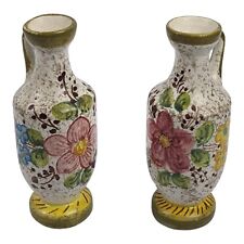 DERUTA coppia due BROCCA IN PORCELLANA CERAMICA POTTERY MAIOLICA MADE IN ITALY