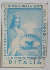 25269 Cartolina - Sicilia perla d'Italia, celebrativa Autonomia Siciliana