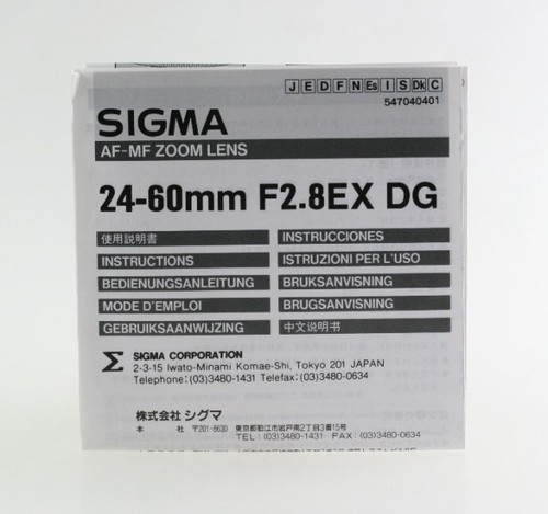 Manuale istruzioni sigma - manuale,