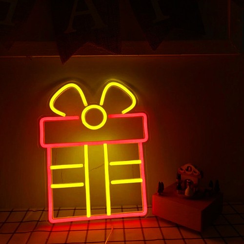 Led gift package neon - gift, light