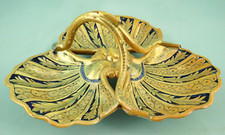 Luca della Robbia Gualdo Tadino centrotavola ceramica lustro oro senese 1900 XX