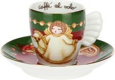 THUN, Tazzina Caffè Espresso in Porcellana, Collezione Sorprese di Natale, Tazzi