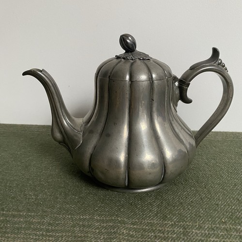 Antique pewter pumpkin - antique,