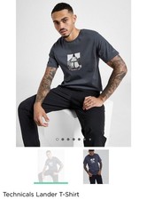 Technicals Sportswear Lander T-Shirt Uomo Donna Top Maglietta Palestra Activewear Taglia XL