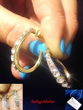 Orecchini Donna Cristalli SWAROVSKI ELEMENTS Ragazza Argento Oro Brillanti sposa