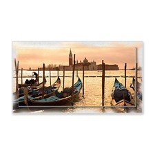 Lupia Quadro Tela Cornice stamp NEWEXT 75x135 VENEZIA GONDOLE ISOLA SAN GIORGIO