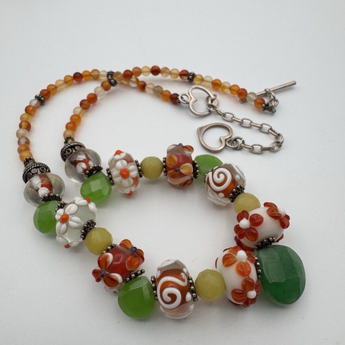 Collana perle vetro arte