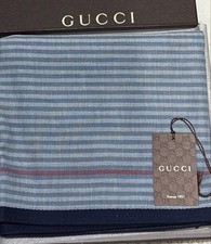 GUCCI Stola Cotone Azzurro