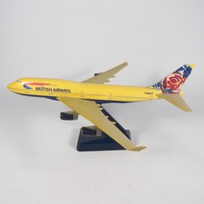 MODELLINO AEREO VINTAGE BOEING 747 IN PLASTICA COMPAGNIA AEREA BRITISH AIRWAYS