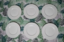 S5846 SET 6 PIATTI DA DOLCE BIANCHI PORCELLANA RICHARD GINORI SERVITO SERVIZIO