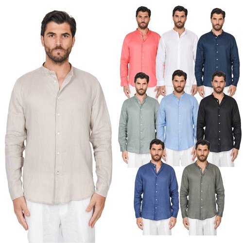 Camicia uomo lino puro 100 - di,