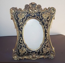 CORNICE RESINA ANTICATA STILE ANTICO PORTAFOTO OVALE VETRO 9 X 14 CM