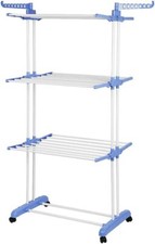 Stendibiancheria verticale bianco/azzurro LANTUS