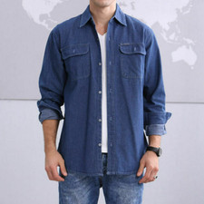 Camicia uomo cotone denim