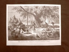 Udaipur nel 1863 Un accampamento di viaggiatori Rajasthan India